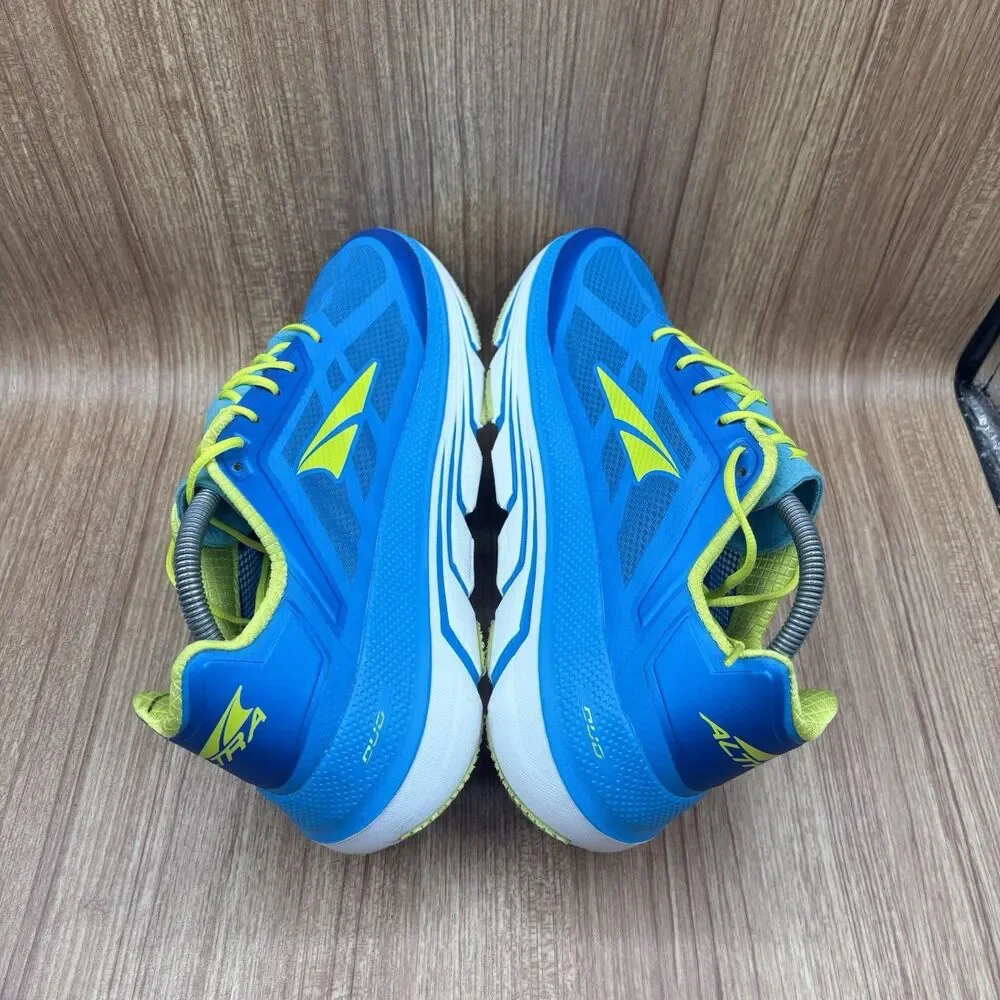 Altra Duo Running Shoes Womens 10 Blue Lime Green AFW1838F-4 Zero Drop Sneakers